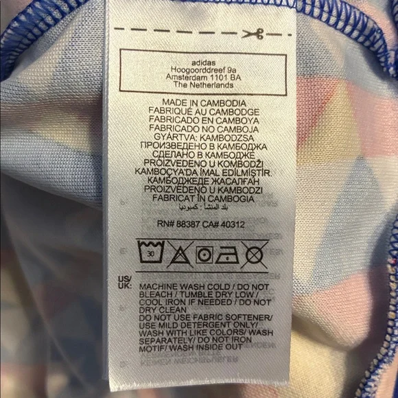 Adidas FARM Rio XL Blue Hoodie with Geometric Patterns - Picture 3 of 6